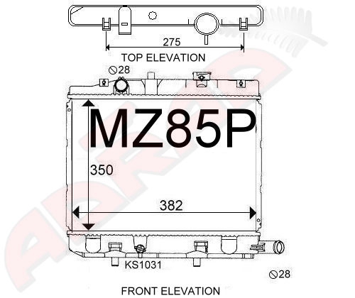 Mazda Metro Radiator Mazda 121 Festiva Metro Muirs