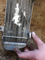 Motorbike radiators can be straighten and repaired